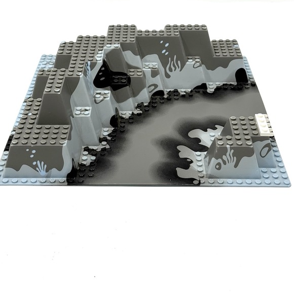 Lego Raised Baseplate 6024 Canyon Gray Underwater 32 X 32 - Picture 1 of 8